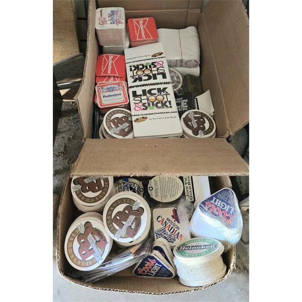 ASSORT. BEER COASTERS & DISPLAYS