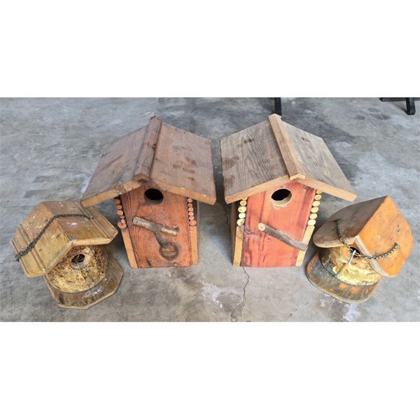 2 LARGE BIRD HOUSES W/ SMALL HOUSES