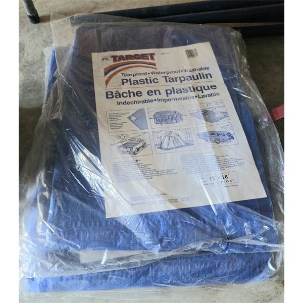 TWO TARGET 12' X 16' PLASTIC TARPS