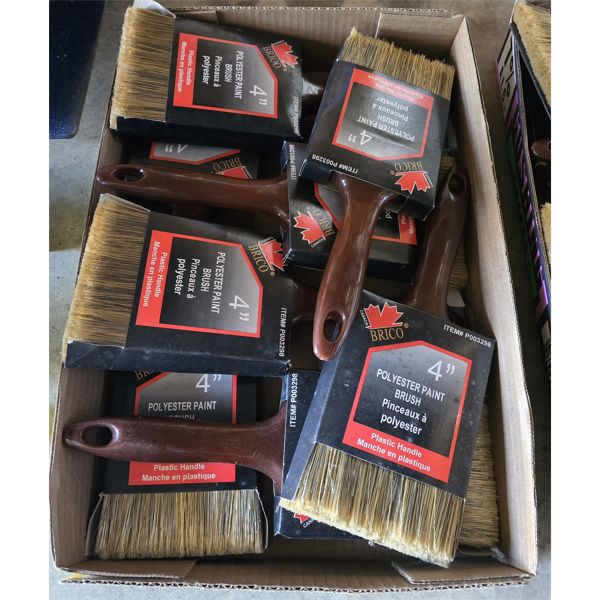 FLAT OF 4" NEW PAINT BRUSHES