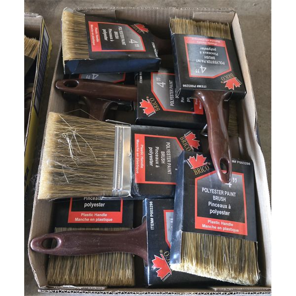 FLAT OF 4" NEW PAINT BRUSHES