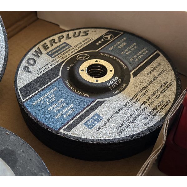 9 NEW POWERPLUS 7" X 1/8" X 7/8" GRINGING DISCS