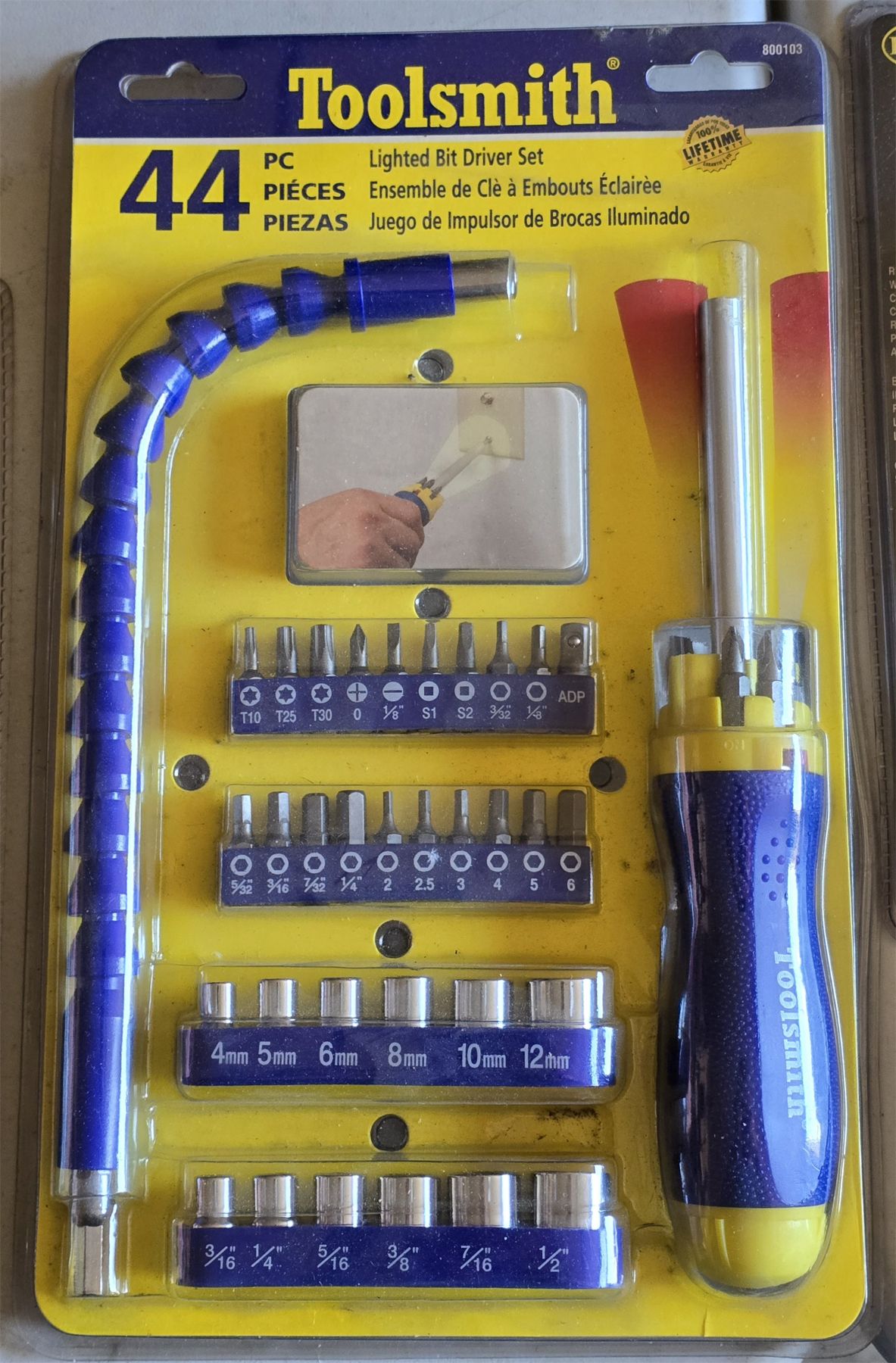 NEW 44PC TOOLSMITH LIGHTED BIT DRIVER SET