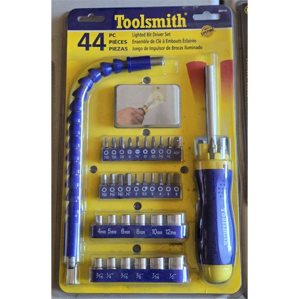 NEW 44PC TOOLSMITH LIGHTED BIT DRIVER SET