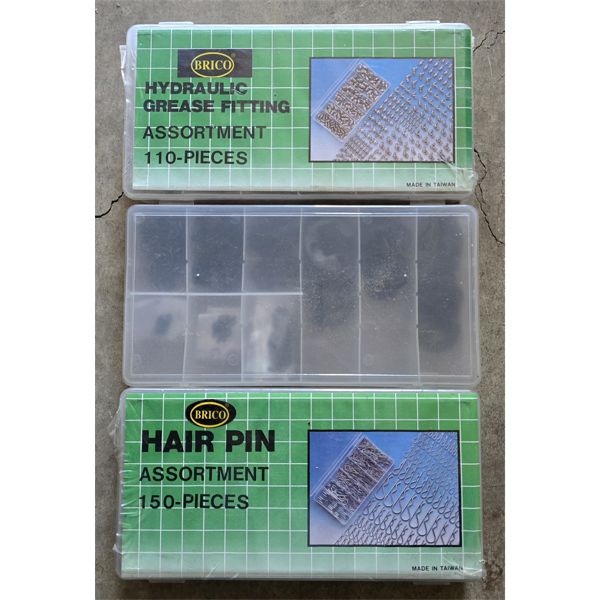 ASSORT. HAIR PINS, HYDROLIC GREESE FITTINGS & MORE