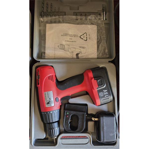 18V CORDLESS DRILL W/ BATTERY & CHARGER