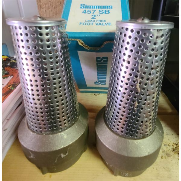2 SIMMONS 457 SB 2" LEAD FREE FOOT VALVES