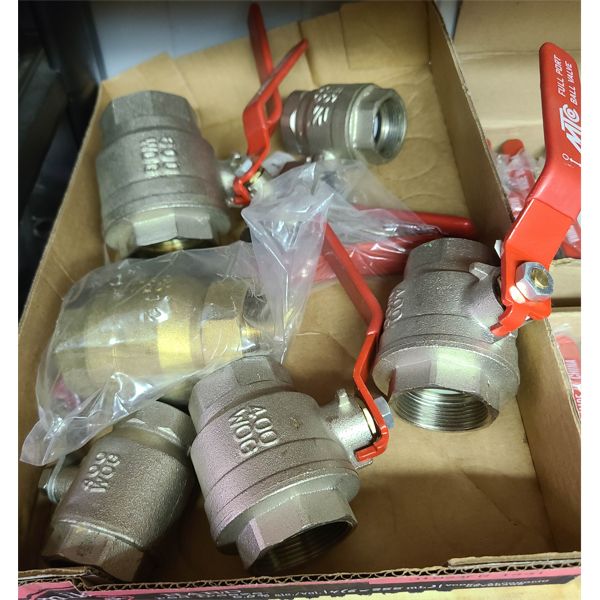 7 NEW ASST BALL VALVES INCL. 1 1/4 600 WOG