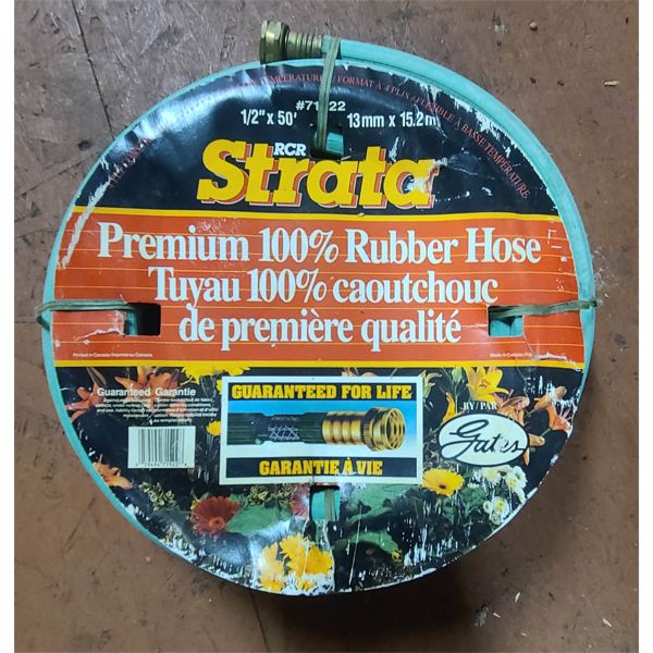 50 FT X 1/2" RUBBER GARDEN HOSE