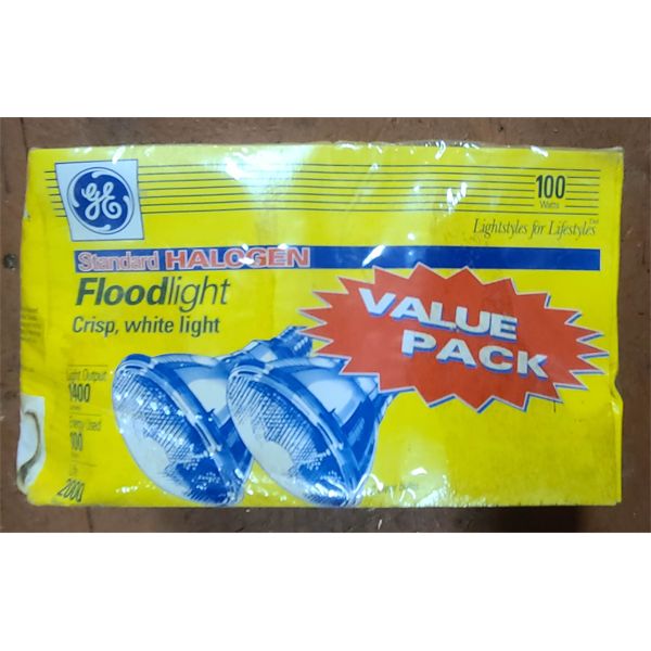 2 GE STANDARD HALOGEN FLOODLIGHTS