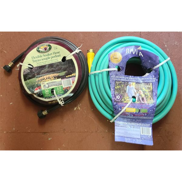 2 X 50 FT SOAKER & GARDEN HOSE