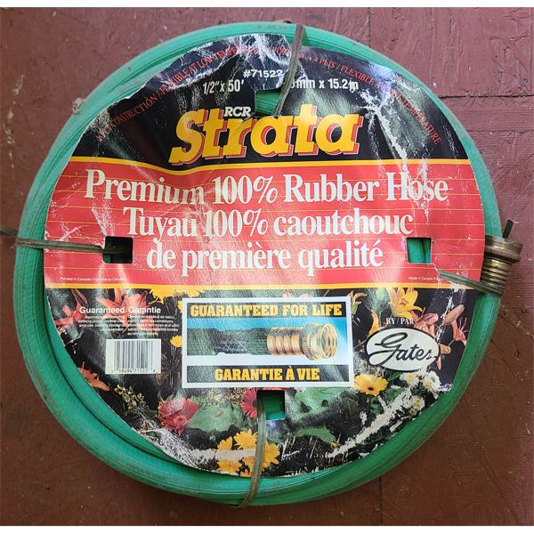 50 FT 1/2" RUBBER GARDEN HOSE