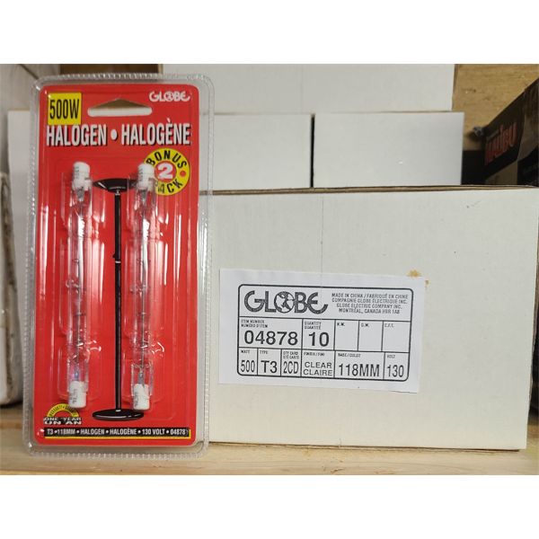 10 PKS X 2 TUNGSTEN HALOGEM 500W LAMP BULBS
