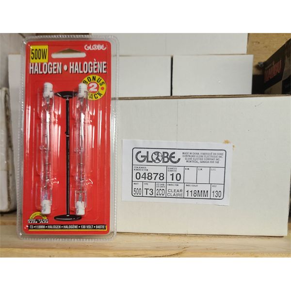 10 PKS X 2 TUNGSTEN HALOGEM 500W LAMP BULBS