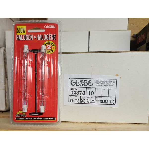 10 PKS X 2 TUNGSTEN HALOGEM 500W LAMP BULBS