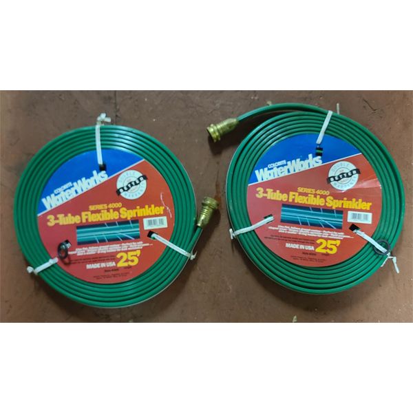 2 X 25 FT 3 TUBE FLEXIBLE SPRINKLER HOSE