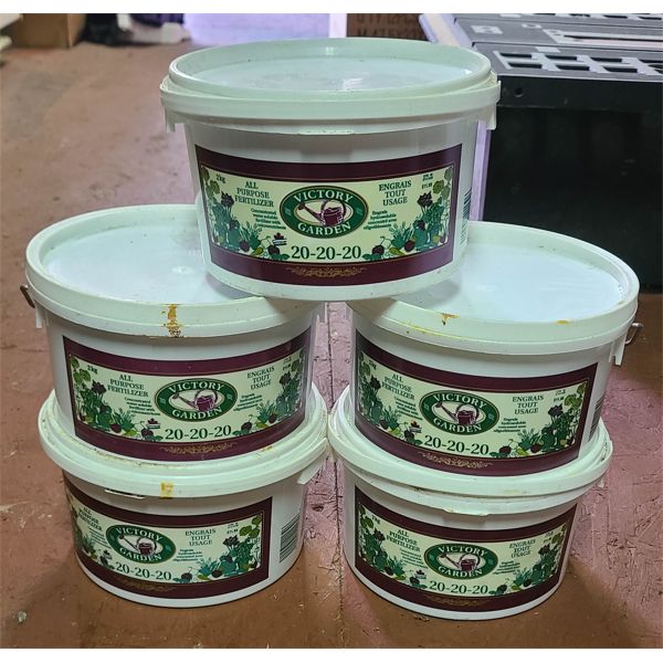 5 X 2 KG VICTORY GARDEN 20-20-20 ALL PURPOSE FERTILZER