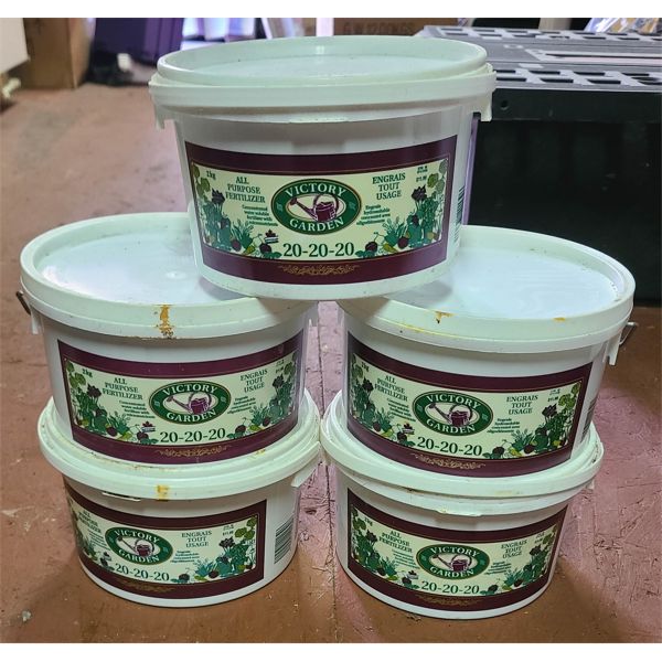 5 X 2 KG VICTORY GARDEN 20-20-20 ALL PURPOSE FERTILZER