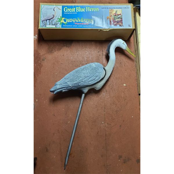 ORNAMATES GREAT BLUE HERON LAWN DECOY