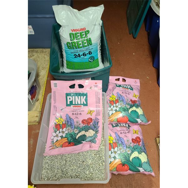 2 BINS OF ASSORT. LAWN FERTILIZER