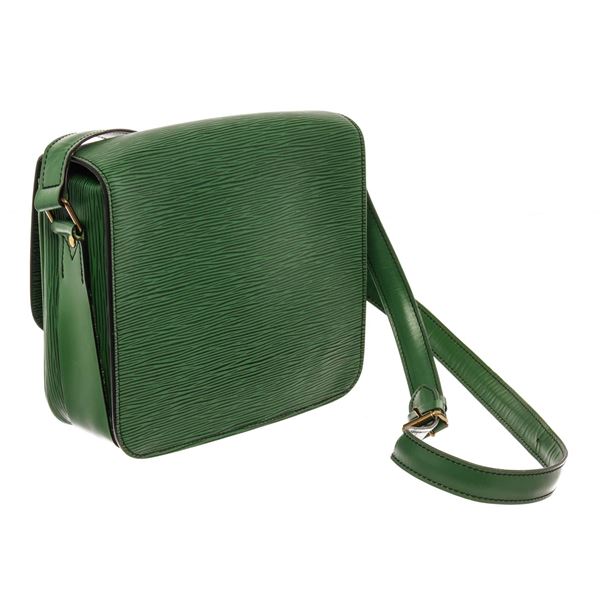 Louis Vuitton Green Epi Leather Cartouchiere Messenger Bag