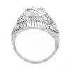 Image 8 : Vintage Platinum 1.21 ctw GIA Old European Diamond Dome Filigree Engagement Ring
