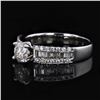 Image 2 : 0.53 ctw CENTER Diamond 14K White Gold Ring (1.05 ctw Diamonds)