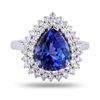 Image 1 : 4.62 ctw Tanzanite and 0.85 ctw Diamond 18K White Gold Ring