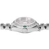 Image 5 : Rolex Ladies Stainless Steel Silver Index Diamond And Emerald Date Watch