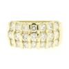Image 1 : 14k Yellow Gold 1.48 ctw Bar Set Round Diamond Wide Band Ring
