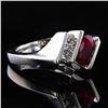 Image 2 : 1.06 ctw UNHEATED Ruby and 0.14 ctw Diamond Platinum Ring (GIA CERTIFIED)