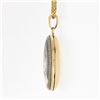 Image 6 : Antique Victorian 14k Gold Enamel Portrait Oval Locket Pendant & Chain Necklace