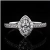 Image 1 : 0.40 ctw SI1 CLARITY E COLOR CENTER Diamond Platinum Ring (0.66 ctw Diamonds)