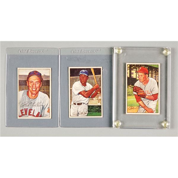 1952 Bowman Hall Of Famer Cards Trio