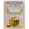 Image 2 : 1994 Tetrad O.J. Simpson Rookies Auto Autograph Card 339/2500