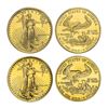 Image 2 : 1988 American Eagle Gold Bullion 1/10th Ounce, $5 Uncirculated and Proof Pair