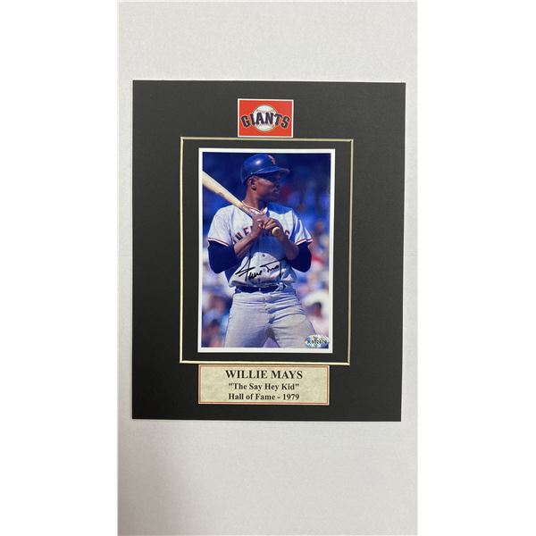 Willie Mays signed photo