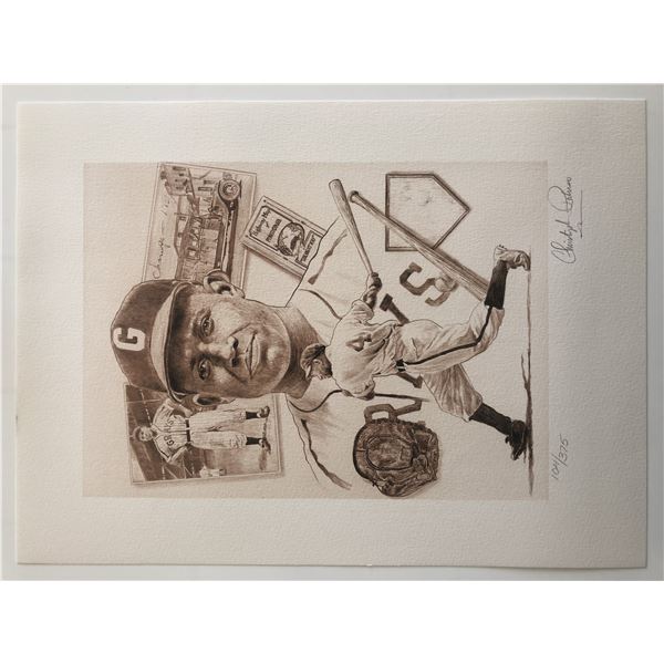 Buck Leonard Artwork. Individually  Numbered Print Signed by Artist.