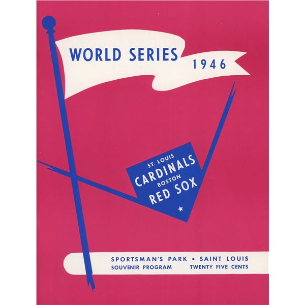 World Series 1946 Reprint St. Louis Cardinals vs. Boston Red Sox Reprint souvenir program