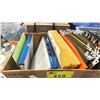 Image 3 : 14 ASSORTED STORAGE TOTES WITH SOME LIDS, BOX OF FILE FOLDERS, MEDIUM + LARGE ENVELOPES, THERMAL