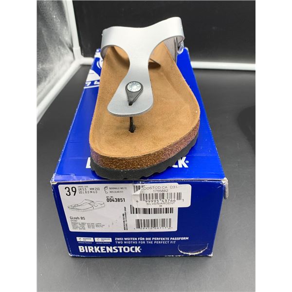 Birkenstock Gizeh BS-Silver (size 39)