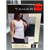Image 1 : Tahari Ribbed Cotton Tank Top (M) 3pk, white, grey & black