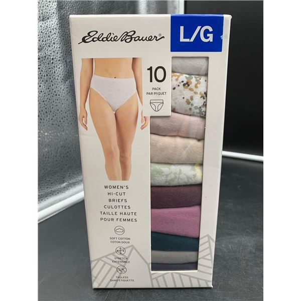 Eddie Bauer Women's Hi-Cut Briefs 10pk (L)