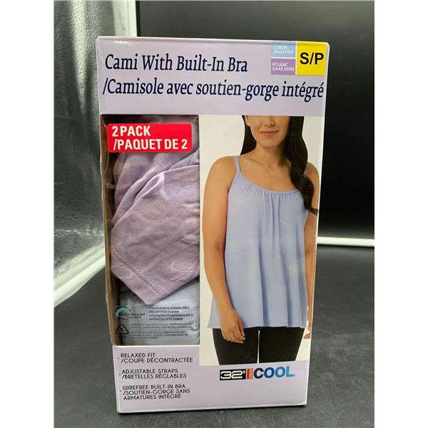 32degree Cool Cami with Built-in Bra (S) 2pk