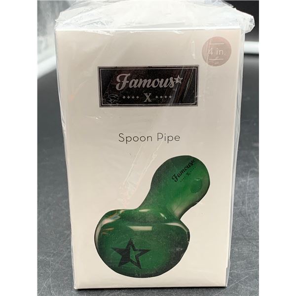 Famous X Spoon Pipe 4in Glass