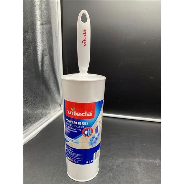 Vileda Powerfibres Enclosed Toilet Set