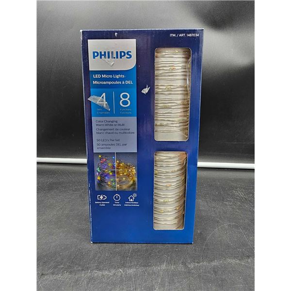 Philips LED Micro Lights, Color Changing/Warm White or Multi (4 x 50)