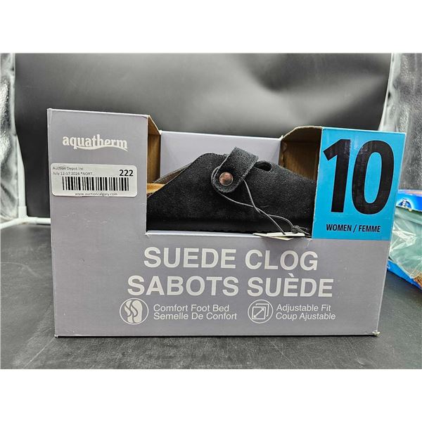 Aquatherm Suede Clog (size 10) Women's