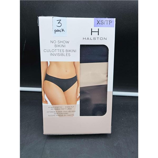 Halston 3pk No Show Bikini Underwear (XS)