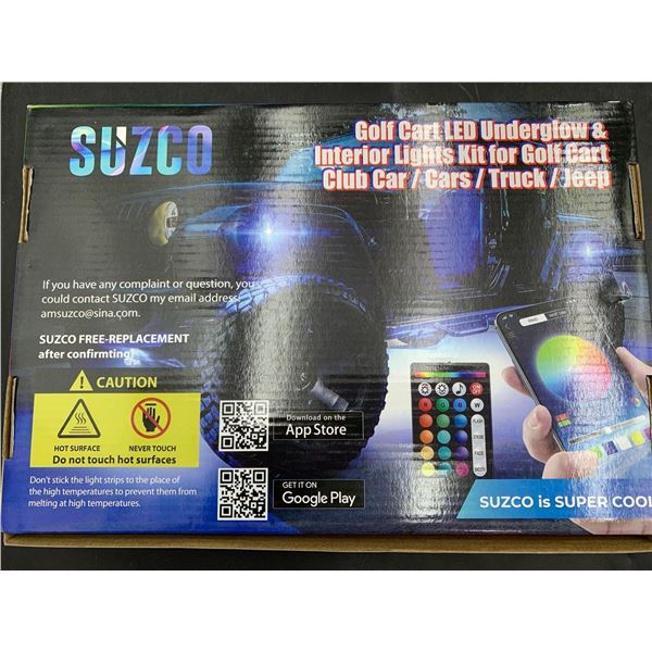 Suzco Golf Cart LED Underglow & Interior Lights Kit for Golf Cart Club Car for Cars, Truck, Jeep